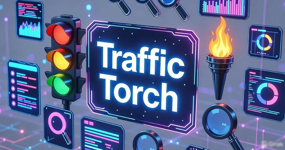 Traffic Torch instant SEO and UX analysis dashboard with radar chart and module scores